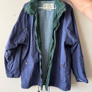Women's vintage Blue and Green Utility Jacket